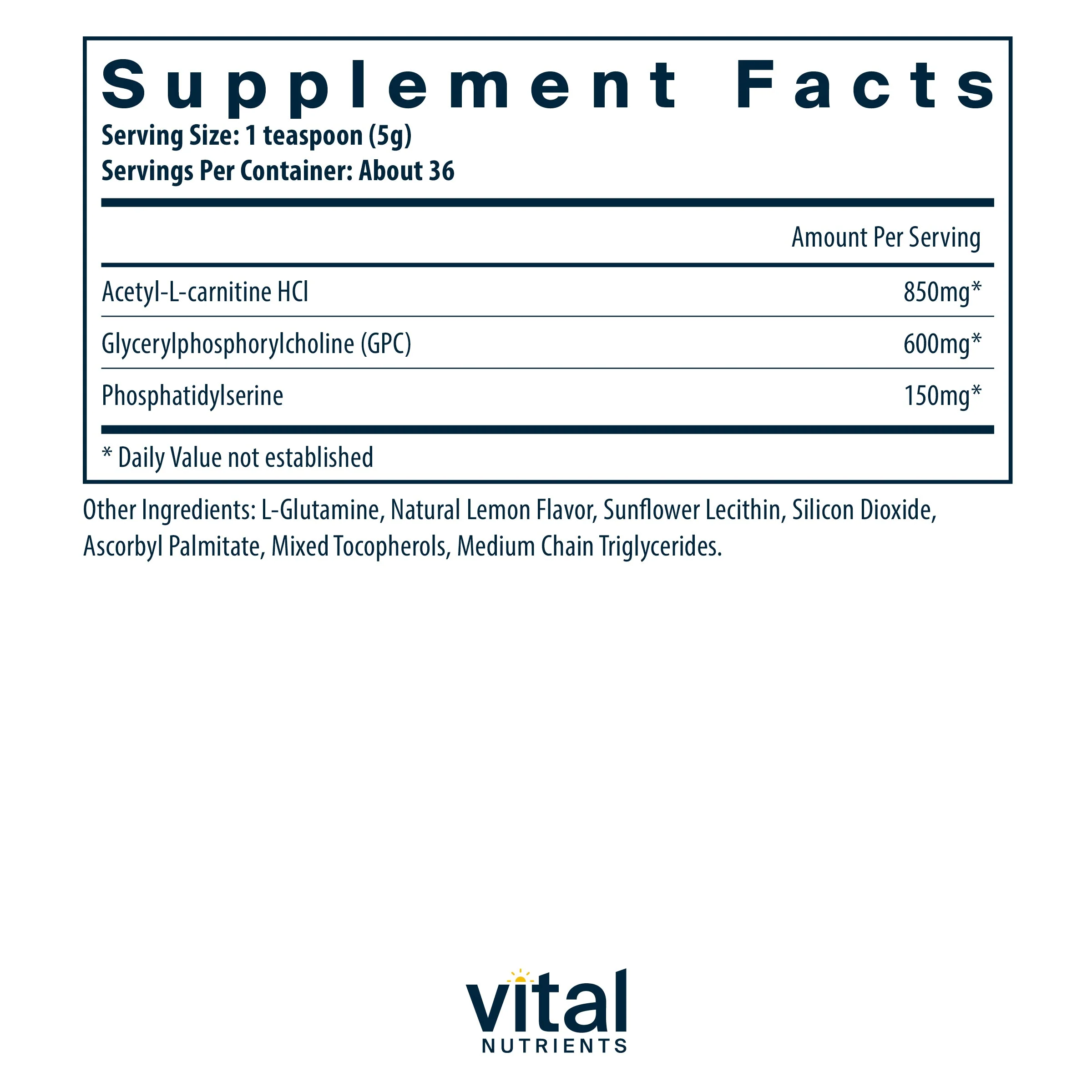 Vital Brain® Powder Natural Lemon Flavor - Image 4